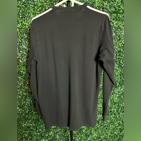 Adidas 3-Stripes Long Sleeve Black Shirt - Picture 4 of 7